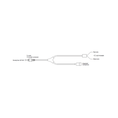 AIM SmartyCam GP HD Ext Pwr + Integrate External Mic Harness, 4m - TrackMindedHPDE™