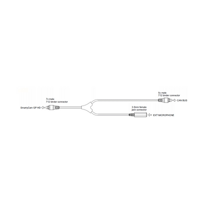 AIM SmartyCam CAN Cable with External Microphone Jack - 2m - TrackMindedHPDE™